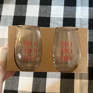 Rae dunn ho ho ho dreamless wine glasses